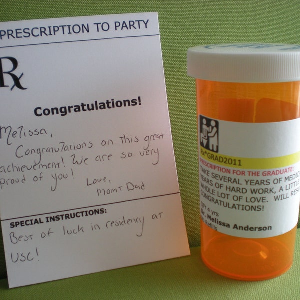 Prescription For the Graduate, Congratulations Card