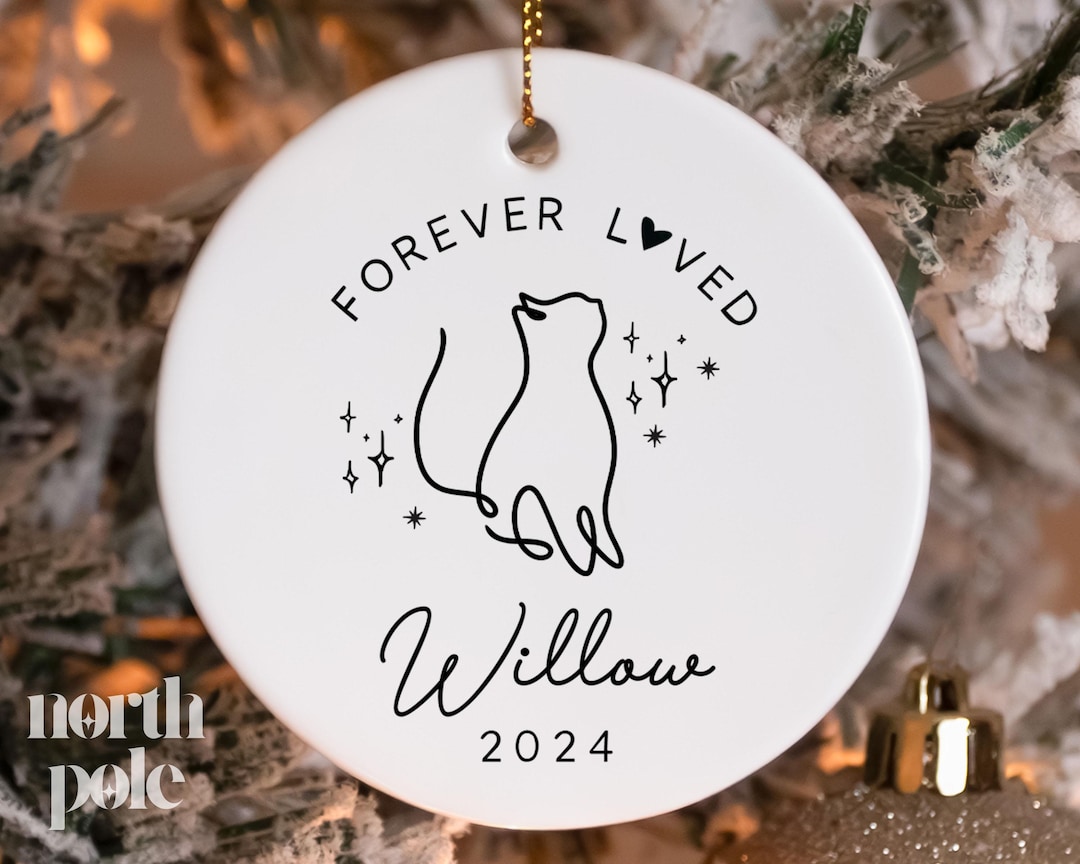 Cat Memorial Christmas Ornament Pet Ornament Personalized Cat Loss Gift ...