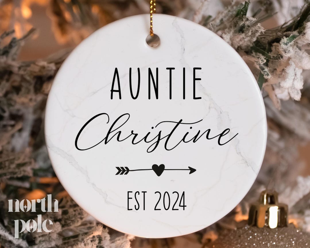 Aunt Christmas Ornament 2024 - Auntie Christmas Ornament- Personalized ...