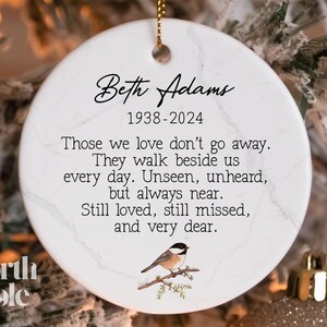 In Loving Memory Memorial Ornament, Cardinal Christmas Ornament, Remembrance Tree of Life Keepsake NP-060