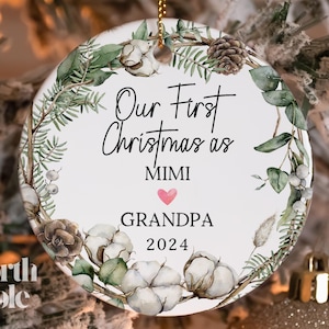 Our First Christmas as Grandparents Ornament, Grandparent Gift, Grandma Grandpa Keepsake NP-077