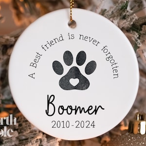 Pet Memorial Christmas Ornament, Custom Pet Ornament, Memorial Gift, Personalized Christmas Keepsake NP-025