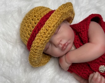 Schema all'uncinetto per il cappello di paglia di Rufy, download digitale