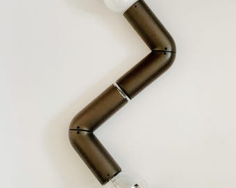 70s Vintage Articulated Arm Wall Lamp/Ceiling Light by Gerhard Beigel for STAFF Leuchten, Germany. Mid-century Modern Industrial Spotlight.