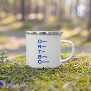 Lumon Industries ORTBO Enamel Camping Mug | Employee Provisions | Severance