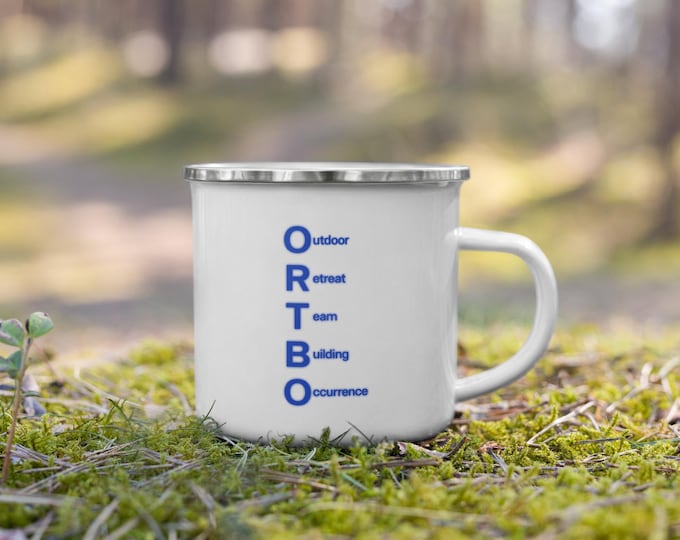 Lumon Industries ORTBO Enamel Camping Mug | Employee Provisions | Severance
