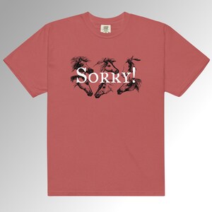 Sorry! with Horses Unisex heavyweight t-shirt
