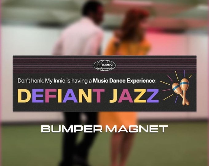 Defiant Jazz Bumper Magnet: Lumon Industries Vehicle Adornment