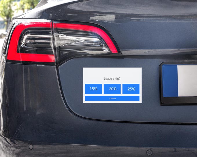 Leave a tip? Car magnet