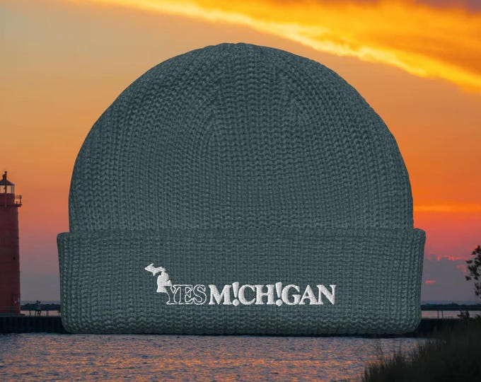 YES M!CH!GAN Fisherman beanie