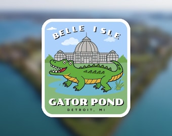 Belle Isle Gator Pond Magnet | Detroit Souvenir