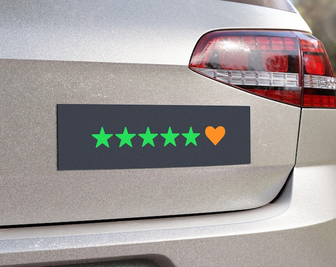 Letterboxd 5 Stars & Heart Bumper Magnet