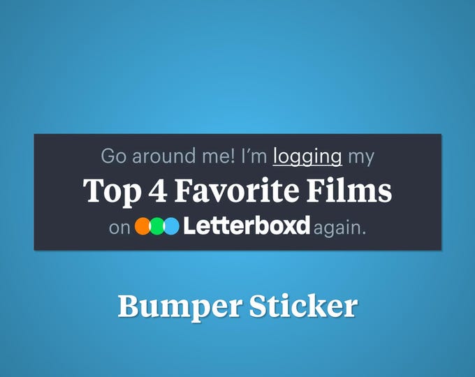 Letterboxd Film Lover Bumper Sticker
