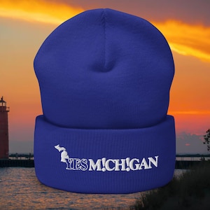 YES M!CH!GAN Cuffed Beanie