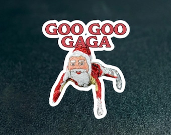 Goo Goo Gaga Santa Meme Sticker