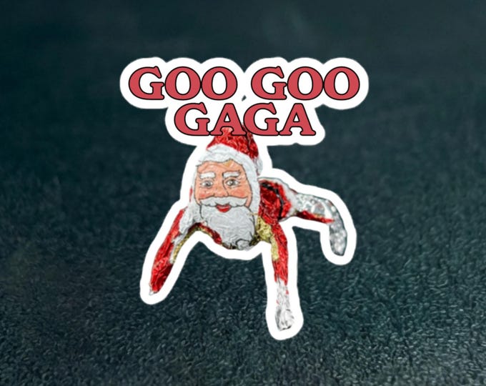 Goo Goo Gaga Santa Meme Sticker