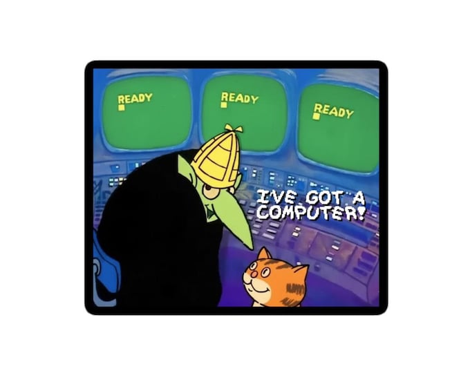 I've got a computer! sticker | Corvax from Muzzy in Gondoland | BBC Language Course | 90s nostalgia