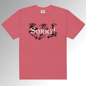 Sorry! with Horses Unisex heavyweight t-shirt