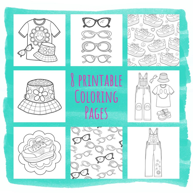 8 Printable Coloring Book Pages for Peace &amp; Relaxation Digital Print at ...