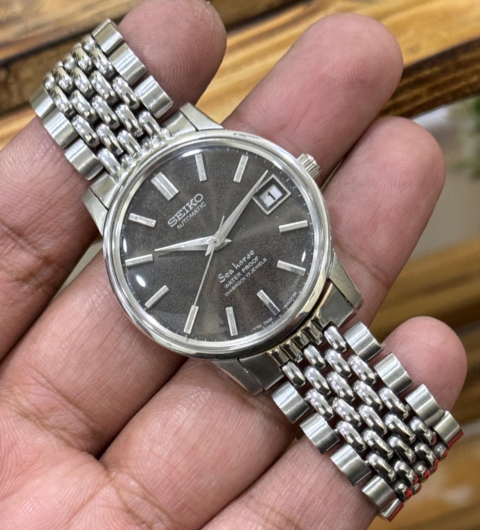 Rare Vintage Seiko Sea-horse Automatic Dark Grey Metallic Dial
