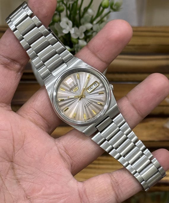 Vintage Original Seiko 5 Automatic Champagne Dial 7s26 Men's Watch