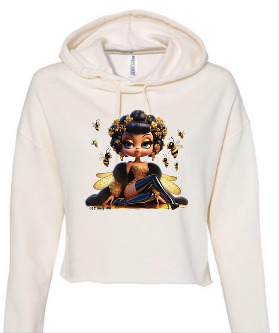 Queen Boop  Cropped Hoodie (Unisex)