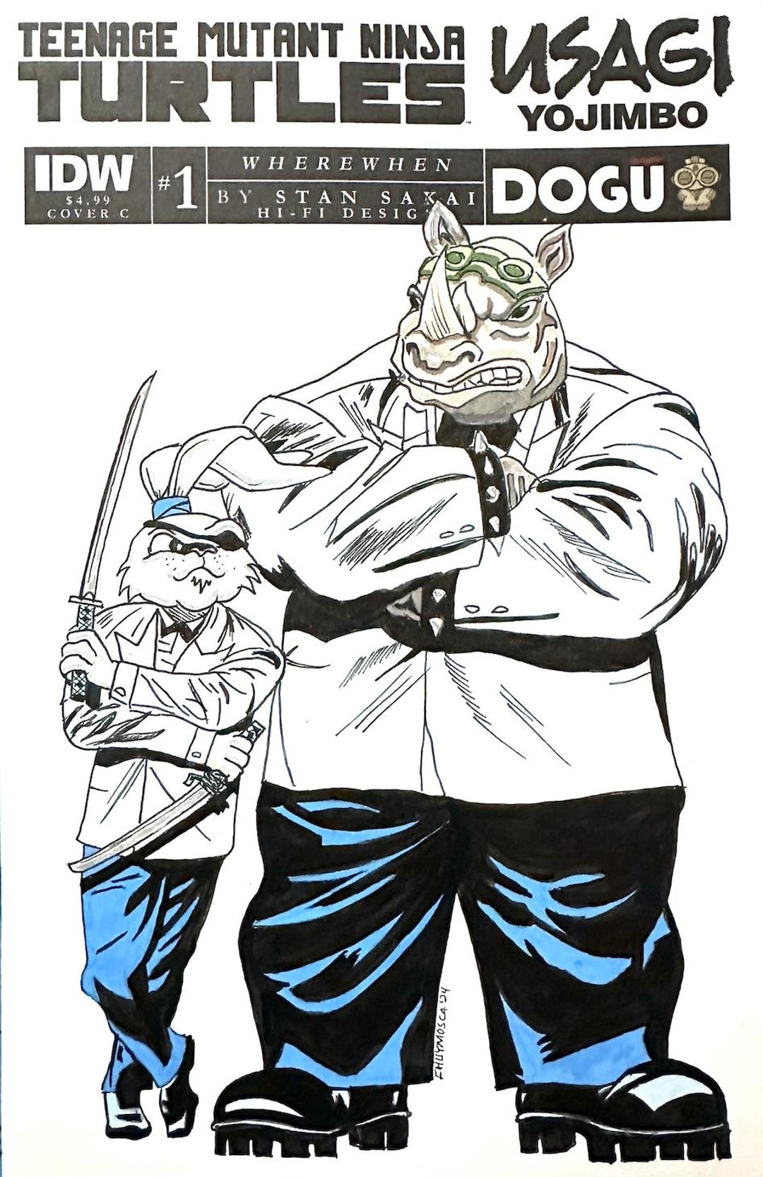 Teenage Mutant Ninja Turtles and Usagi Yojimbo #1 Comic Cover Art