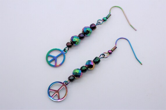Boucles d'oreilles arc-en-ciel en argent – Elise et moi