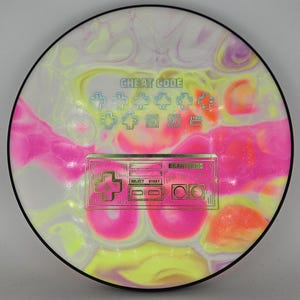 Custom Dyed MVP Neutron Glitch (DGB Cheat Code stamp), 152g - Disc Golf Putter - &quot;The Vibrance of Childhood&quot;