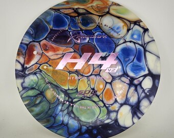 Prodigy 500 H4V2 teñido a medida, 176 g: driver de distancia para golf de disco, "Rainbow Riverbed"