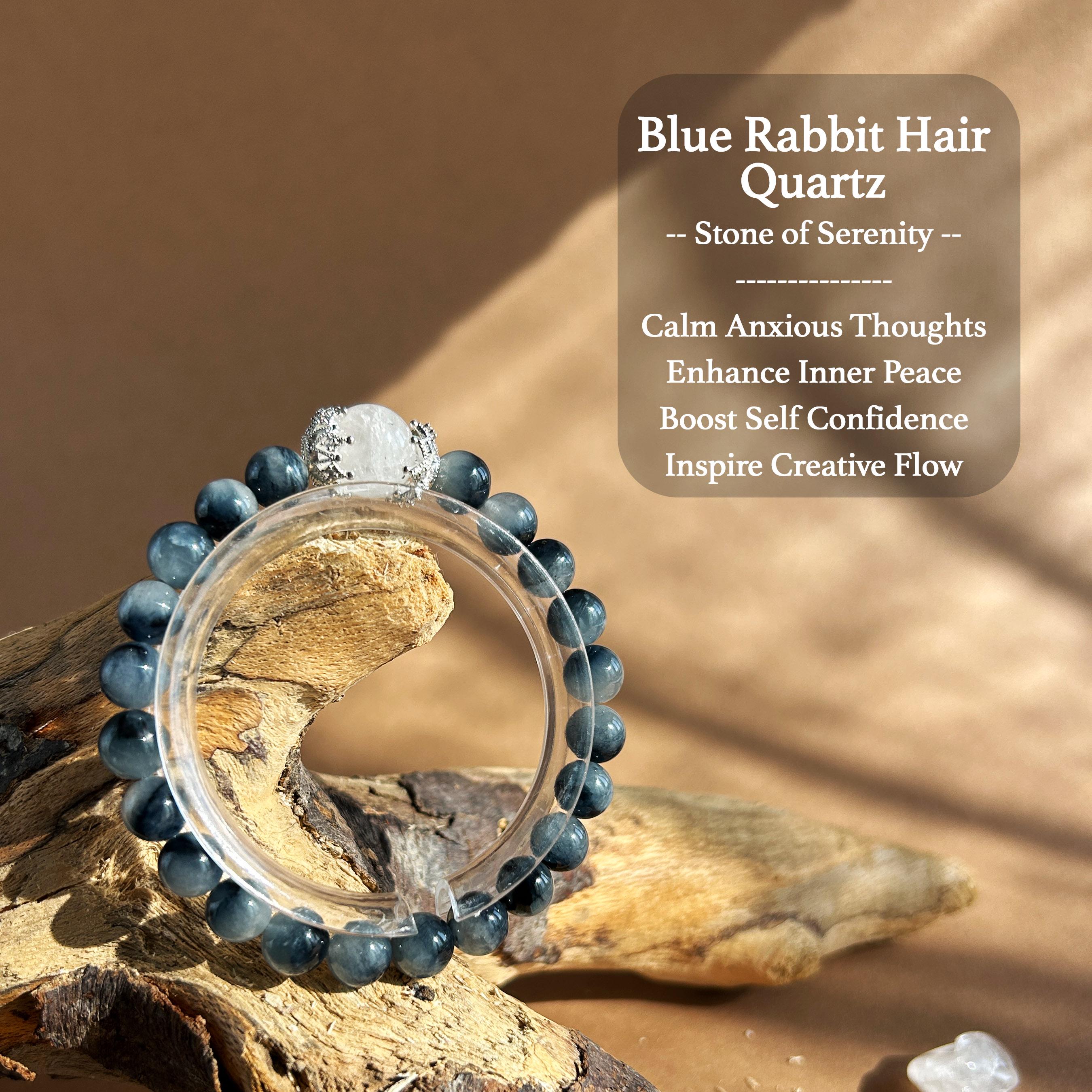 Blue rabbit hair quartz - Etsy 日本