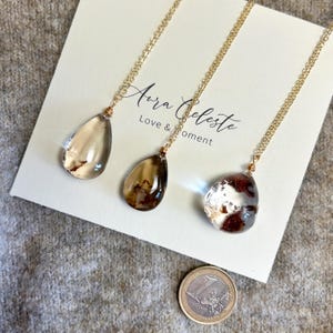 Genuine Smoky Phantom Crystal Pendant Necklace Healing Quartz Handmade Jewelry Necklace Boho Minimalist Personalised Birthday Gift for Her