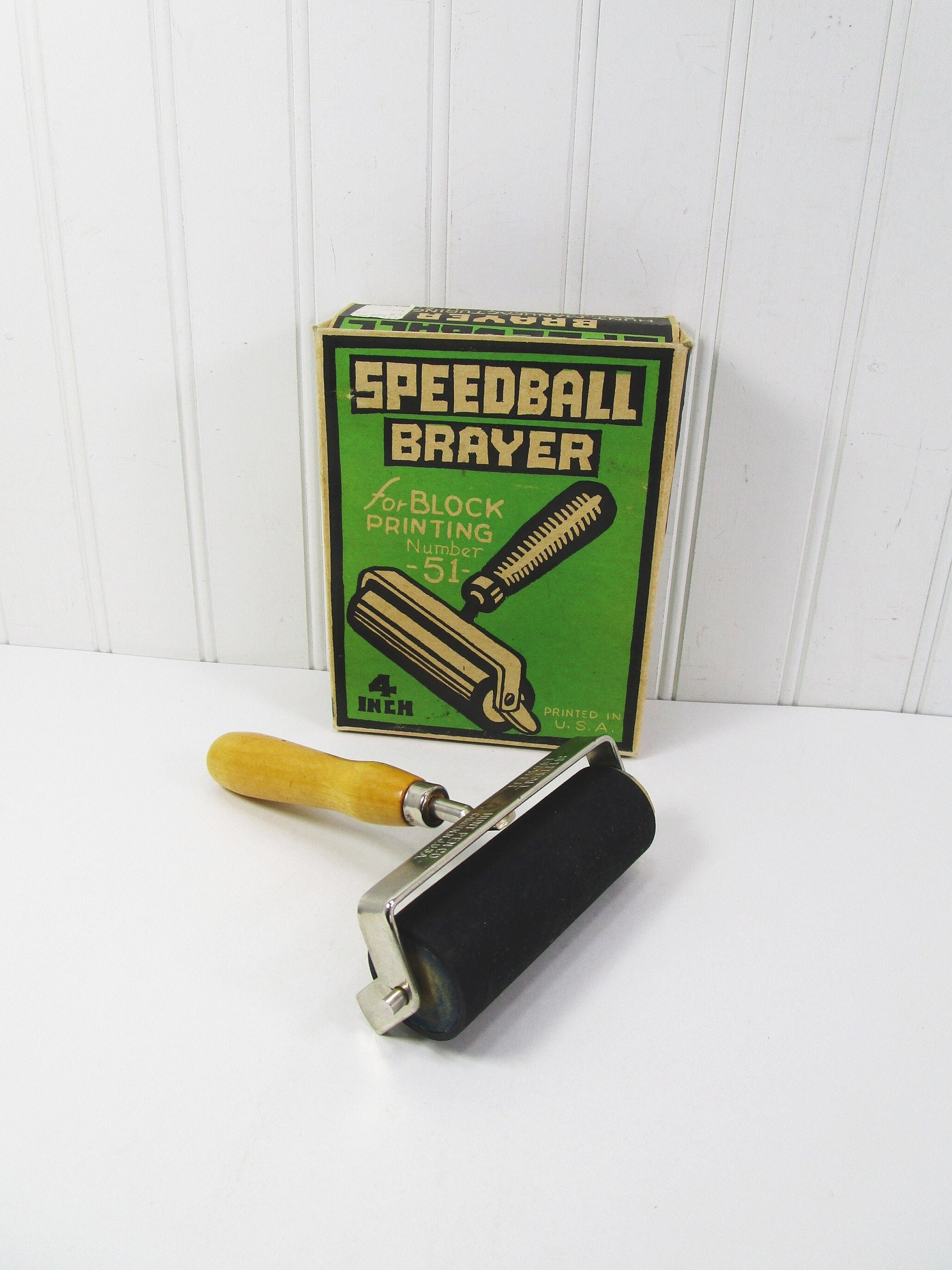Speedball Brayer for Block Printing Vintage 4 Inch Roller No. 51 Hunt  Manufacturing Altered Art Gel Plate Printing Tool -  Norway