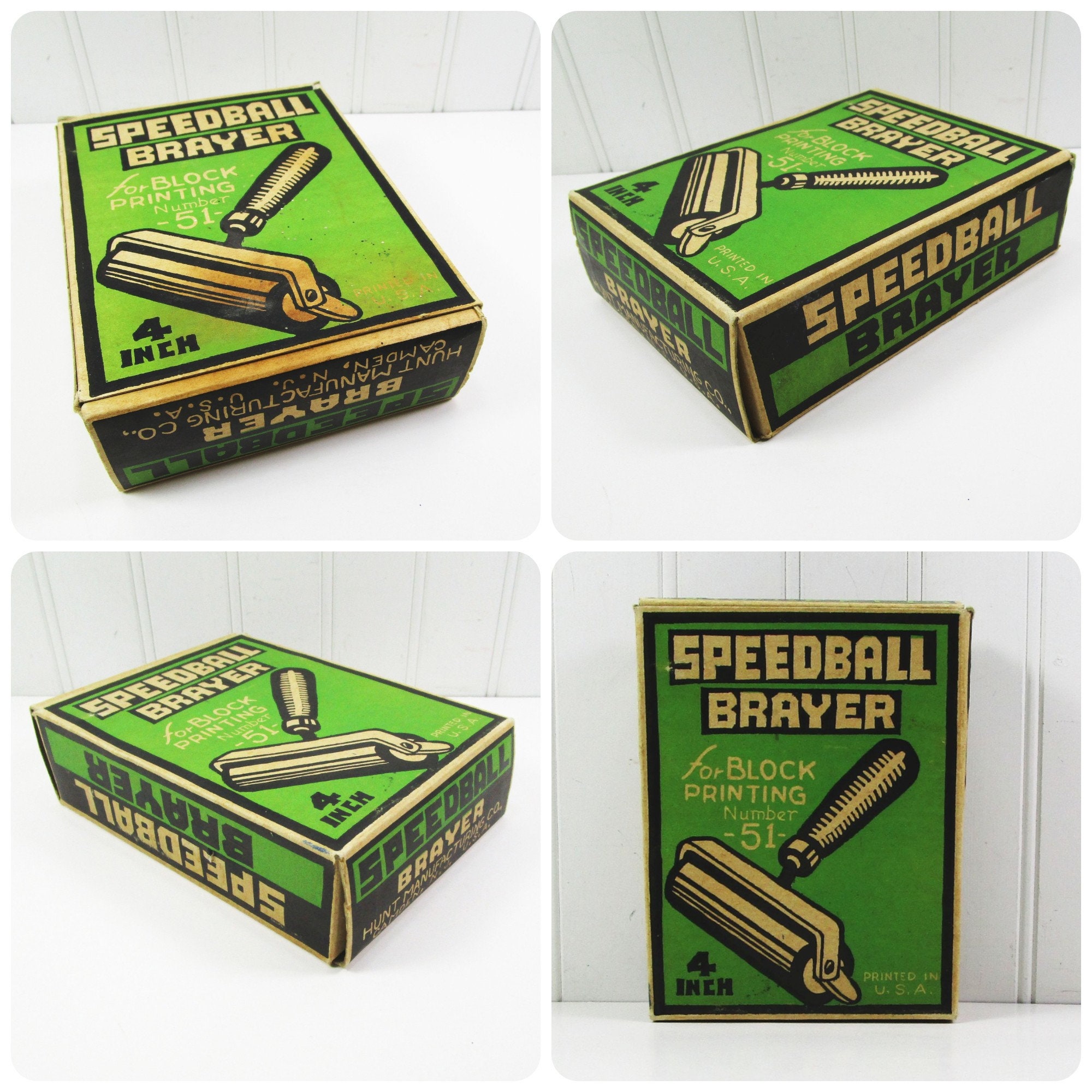 Speedball Brayer for Block Printing Vintage 4 Inch Roller No. 51