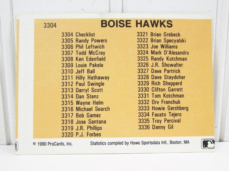 Boise Hawks Baseball Cards Complete 1990 Procards MLB Etsy