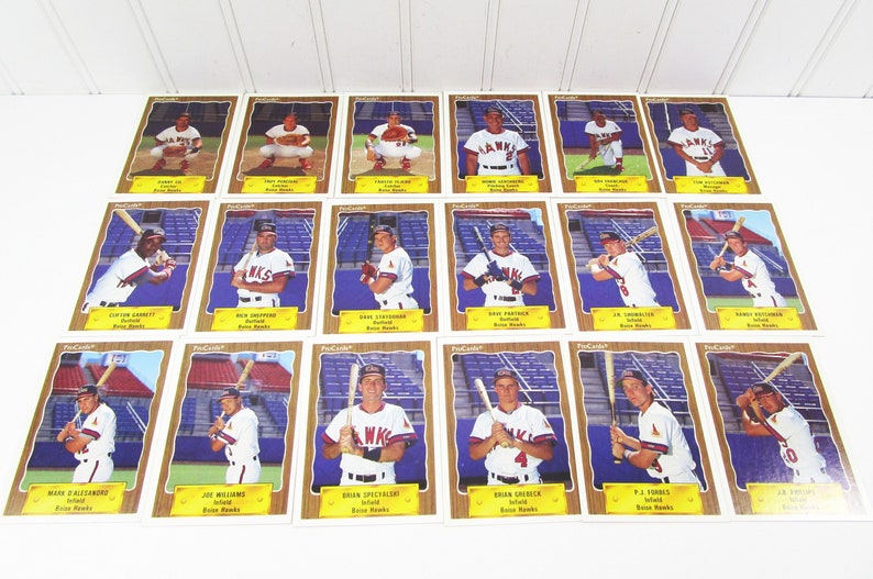 Boise Hawks Baseball Cards Complete 1990 Procards MLB Etsy