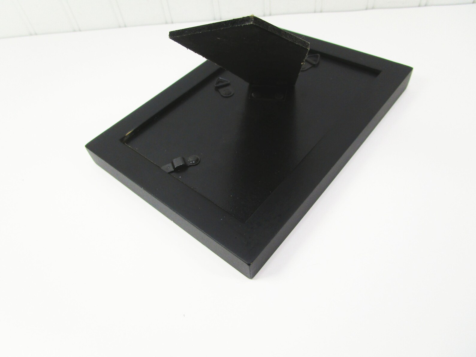 Black Wood Frame Small 4 X 6 Display With Easel Back and Wall Etsy