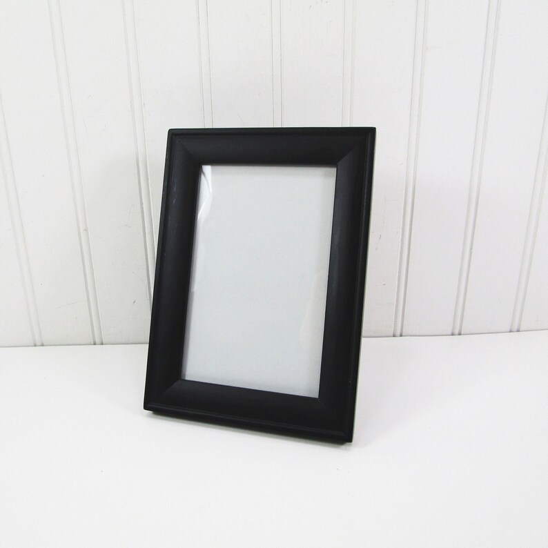 Black Wood Frame Small 4 X 6 Display With Easel Back and Wall Etsy