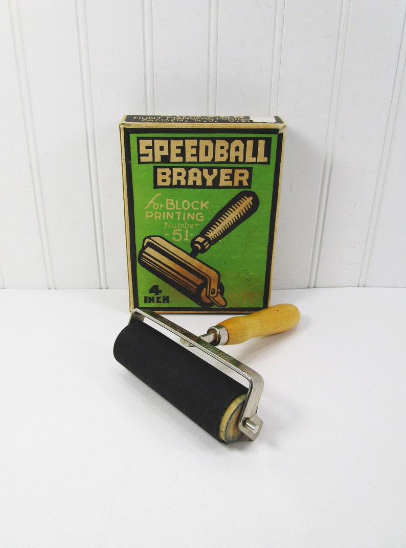 Speedball Brayer for Block Printing Vintage 4 Inch Roller No. Etsy
