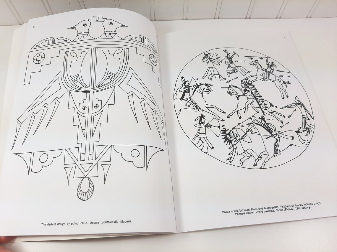 North American Indian Design Coloring Book Paul E Kennedy Etsy