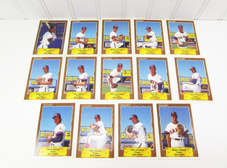 Boise Hawks Baseball Cards Complete 1990 Procards MLB Etsy