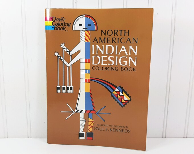 North American Indian Design Coloring Book Paul E Kennedy Etsy