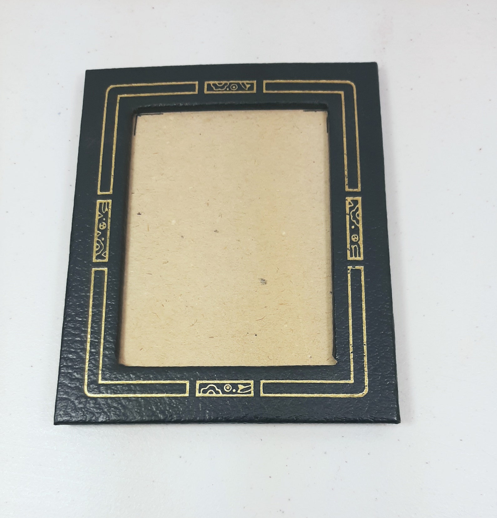 Small Black Frame with Gold Detail 3 x 4 inch Desk or Etsy