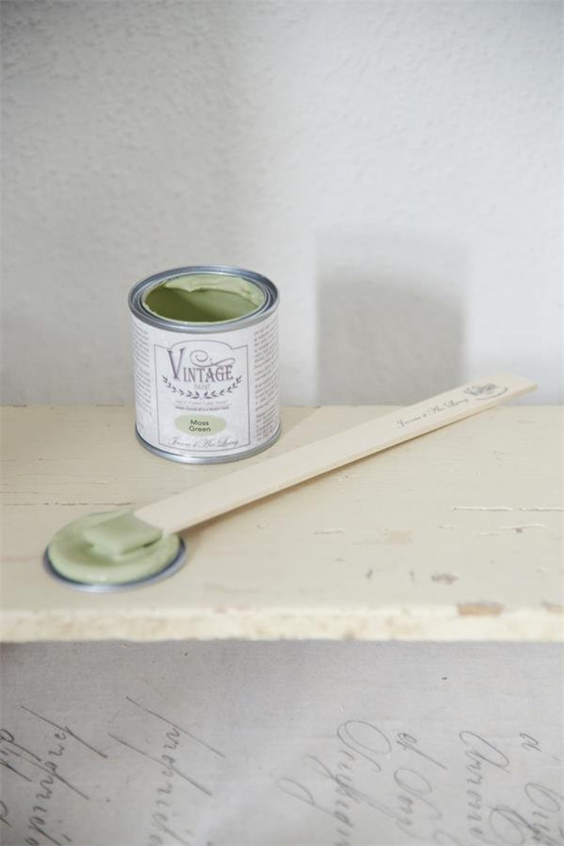 Furniture Paint Vintage Moss Green Natural Chalk - Etsy