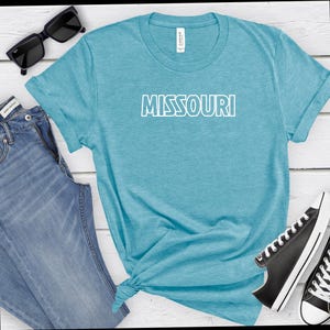 Missouri T-shirt, cute Missouri apparel, state of Missouri gift, classic vintage Missouri clothing, patriotic t-shirt, tendy tee