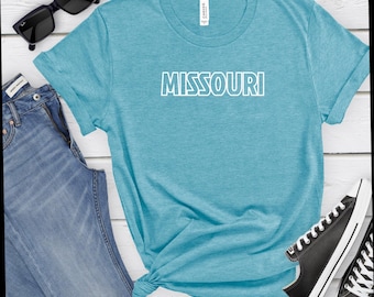 Camiseta de Missouri, linda prenda de Missouri, regalo del estado de Missouri, ropa clásica vintage de Missouri, camiseta patriótica, camiseta Tendy