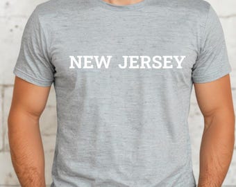 Camiseta de Nueva Jersey, ropa de Nueva Jersey, camiseta de hombre, camiseta de mujer, regalo, hogar, vacaciones, patriótico, camiseta unisex, Nueva Jersey