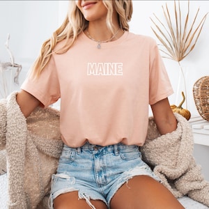 Maine T-shirt, cute Maine apparel, state of Maine gift, classic vintage Maine clothing, patriotic T-shirt, trendy tee