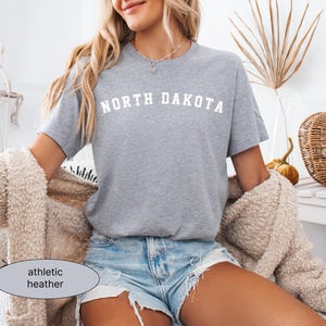 North Dakota T-shirt, aesthetic North Dakota Tshirt, North Dakota Gift, Men&#39;s Tshirt, Women&#39;s Tshirt, vintage North Dakota shirt