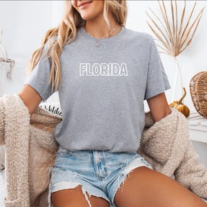 Florida T-shirt, cute Florida apparel, state of Florida gift, classic vintage Florida clothing, patriotic T-shirt, Florida trendy tee